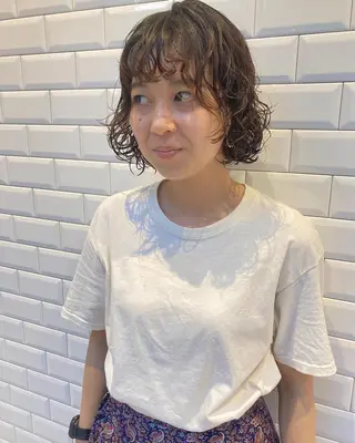 ショート パーマ SALOWIN me＋店所属・半個室サロン🫧 ササキアヤカのヘアスタイル