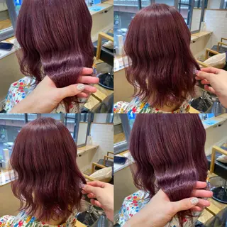 ミディアム カラー 艶カラー/韓国顔周り 🎀mamiのヘアスタイル