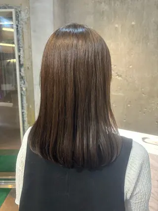 セミロング パーマ パーマ、ストレート 🫧ちひろ🫧のヘアスタイル