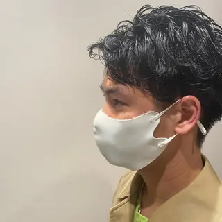 ショート パーマ メンズ 宇田川 真央のヘアスタイル