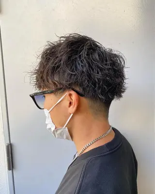 ショート パーマ メンズ 🟦ニュアンス/メン ズパーマ横浜🟦のヘアスタイル