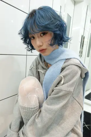 ショート カラー ヘアアレンジ 似合わせ🎀🫧/ ハイトーン🫧渋谷のヘアスタイル