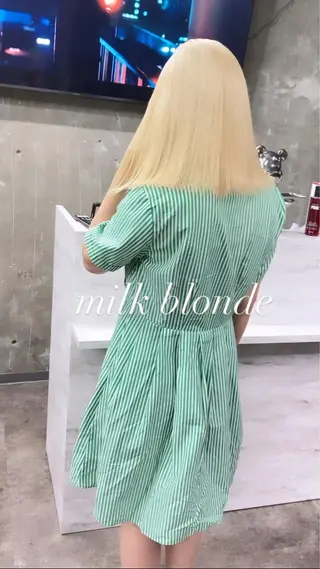 ミディアム カラー Selenehair 三条本店のヘアスタイル