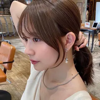 ミディアム 🧡くびれヘア/前髪 顔周り🧡久原結衣のヘアスタイル