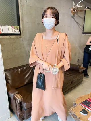 ショート カラー パーマ/レイヤー 岩山丈一郎のヘアスタイル