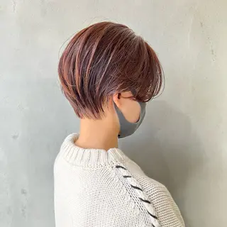 ショート カラー ボブ/パーマ ミヒラケイタのヘアスタイル