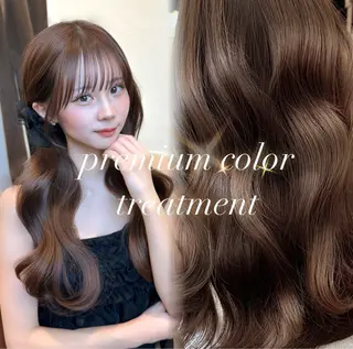 ロング カラー ヘアアレンジ 顔周りcut/ 艶ワンカラー♥ちさきのヘアスタイル