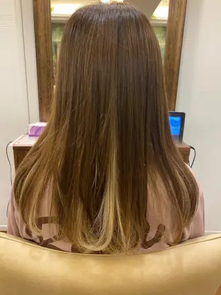 カラー 美髪/髪質改善 レイヤー/透けカラーのヘアスタイル