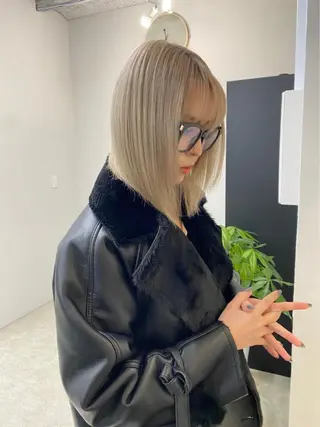 セミロング カラー パーマ ヘアアレンジ メンズ キッズ ネイル マツエク・マツパ アイブロウ 透明感ワンカラー梅田 ダブルカラー/川上のヘアスタイル