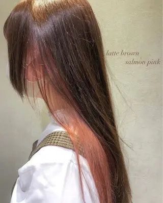 ロング カラー 透明感カラー／韓国 レイヤーmomokaのヘアスタイル
