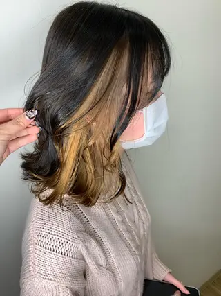 セミロング カラー 🫧ウルフカット/ 畑中結衣🫧のヘアスタイル