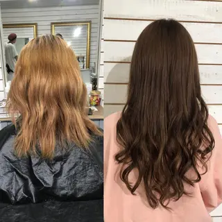 ロング カラー ヘアアレンジ 🦋美髪／エクステ 🦋アベイクミのヘアスタイル