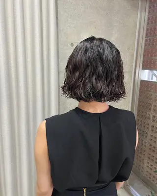 パーマ ボブパーマコテ巻き風 パーマNo1深江秀平のヘアスタイル