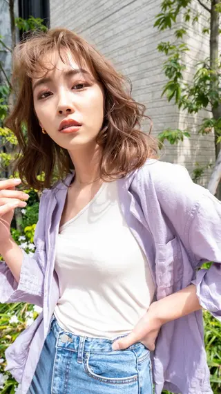カラー ミディアム ANGELICA 吉川智昭のヘアスタイル