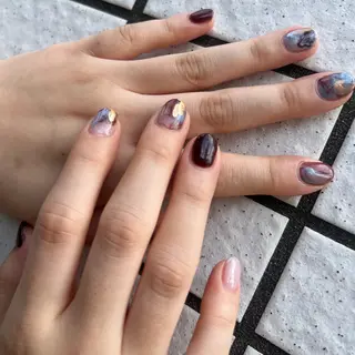 ネイル 金 柚嬉のネイルデザイン