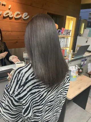 カラー インナー×縮毛矯正 ピンクカラー澤井里菜のヘアスタイル