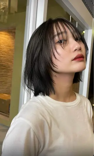 ミディアム カラー パーマ ヘアアレンジ レイヤー/韓国/透明 感/Shionのヘアスタイル