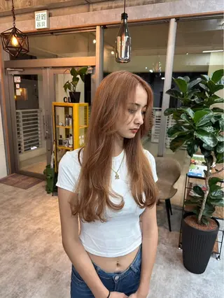 ロング カラー C'LD Hair Produce【シールドヘアープロデュース】所属・シールドヘアー/那覇 /縮毛矯正/ブリーチのヘアスタイル