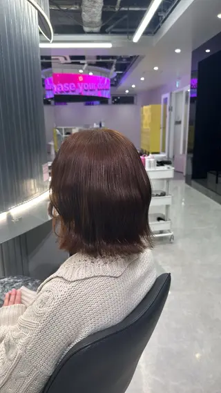 ミディアム カラー ozaki renaのヘアスタイル