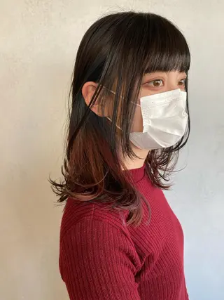 セミロング ちばた/レイヤー 似合わせ/大阪中津のヘアスタイル