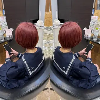 ショート カラー 正分 真美のヘアスタイル