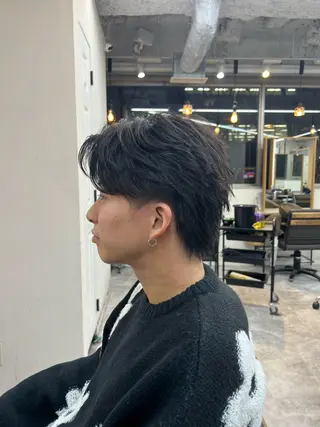 ミディアム パーマ メンズ DIECESHIBUYA.所属・メンズカット/ 似合わせ/比嘉のヘアスタイル