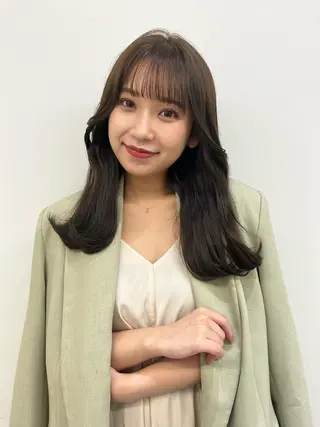 セミロング カラー 韓国ヘア/耳ツボジュ エリー♡ayumuのヘアスタイル