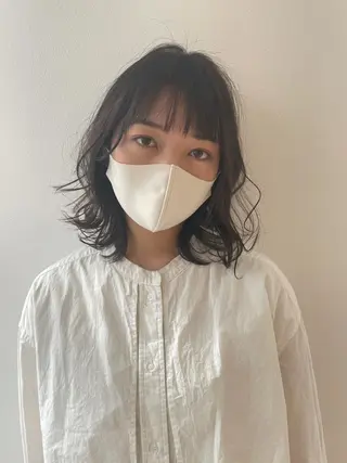 ミディアム カラー 福島成美/髪質改善 縮毛矯正/カラーのヘアスタイル