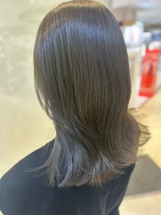 ミディアム カラー 髪質改善/縮毛矯正 ササキナツミのヘアスタイル