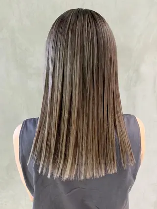 セミロング カラー パーマ ヘアアレンジ ITbyALBUM 中野店のヘアスタイル