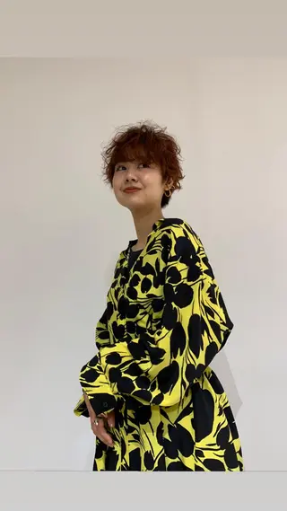 ショート カラー パーマ ショート/ボブ /髪質改善/内山翔太のヘアスタイル