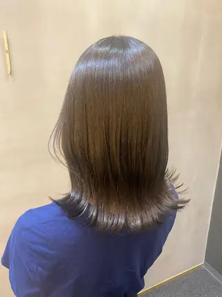 ミディアム カラー 韓国×髪質改善カラー 💎hinaのヘアスタイル