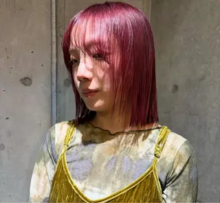 ミディアム カラー ヘアアレンジ キッズ デザインパーマ ハイライトIkumiのヘアスタイル