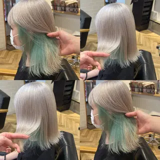 ミディアム カラー 艶カラー/韓国顔周り 🎀mamiのヘアスタイル