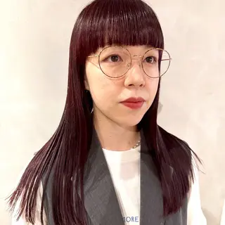 セミロング カラー デザインカラー/パー マ🦖外岡咲希🦖のヘアスタイル