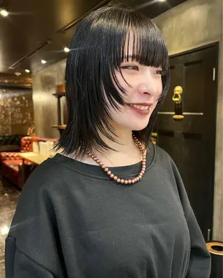 ミディアム カラー haco＋所属・圧倒的デザイン力 店長🎨RENAのヘアスタイル