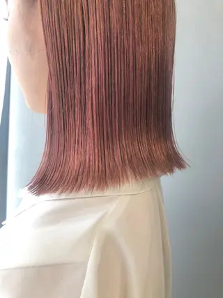 ミディアム カラー akane/ボブ /オリーブ/ブラウンのヘアスタイル