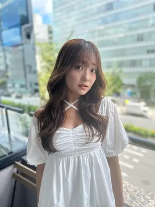 セミロング 前髪顔まわりカット 🌈中村海聖のヘアスタイル