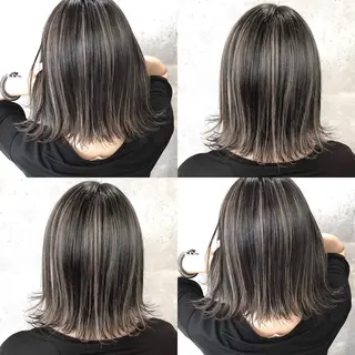 ミディアム カラー MiL所属・✨ハイトーン✨ 濱田知孝のヘアスタイル