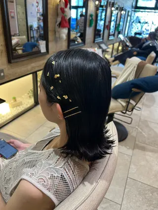 ミディアム LONESS GINZA所属・FUJIIKANON /ケア‪透明感カラーのヘアスタイル