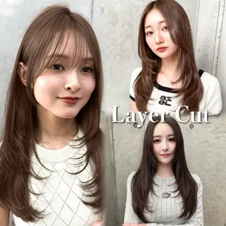 ロング カラー 韓国ヘア🇰🇷 レイヤー/芝春樹のヘアスタイル