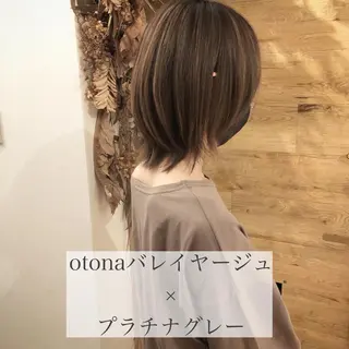ミディアム カラー テトネ タカシのヘアスタイル