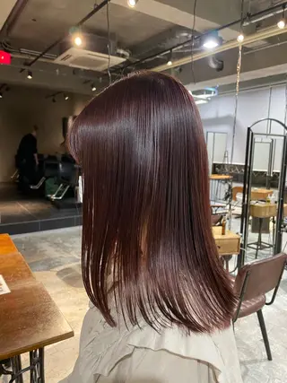 セミロング カラー ヘアアレンジ 🌿透明感/レイヤー 🌿TATSUKIのヘアスタイル