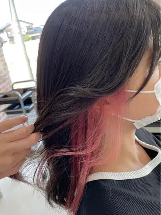 セミロング カラー ヘアアレンジ 野村 奈里亜のヘアスタイル