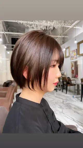 ショート 🩵縮毛矯正  髪質 改善 美髪🩵のヘアスタイル
