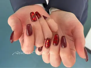 ミディアム nail&eyelashsalon atelier fam上本町店所属・アトリエ FAMのネイルデザイン