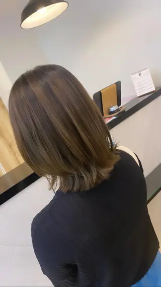 ミディアム コテ巻き風パーマ✨ かつみのヘアスタイル