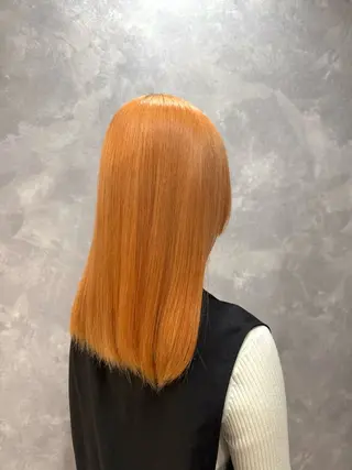 セミロング カラー encount by mahalo 千葉所属・加賀文乃/ハイトーン /艶カラー/派手髪のヘアスタイル