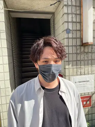 パーマ メンズ RIN／韓国ヘア レイヤーカットのヘアスタイル