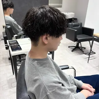 ミディアム パーマ メンズ 浜松/メンズサロン/ Yuna🐈‍⬛🫧のヘアスタイル